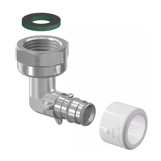 Uponor Q&E DR Albue med Løpemutter 15mm-1/2"