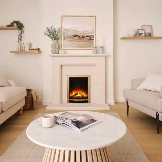 British Fires Elektrisk Peis Sway Elegance - Innebygd - Sort/Messing