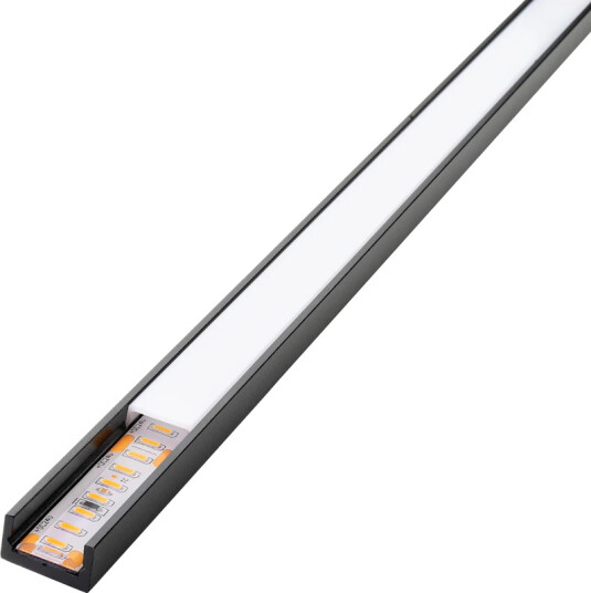 Stripline 1,8M Sort Profil Påbygget Slim