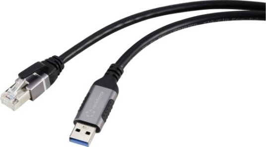 Renkforce Rf-6055784 Usb-A Rj45 1,8 M Sort Grå Renkforce Rf-6055784 Usb-A Rj45 1,8 M Sort Grå
