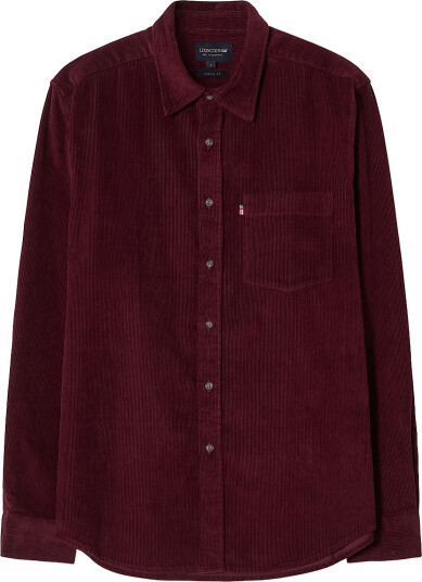 Lexington Clothing Casual Cotton Corduroy Shirt Burgundy M
