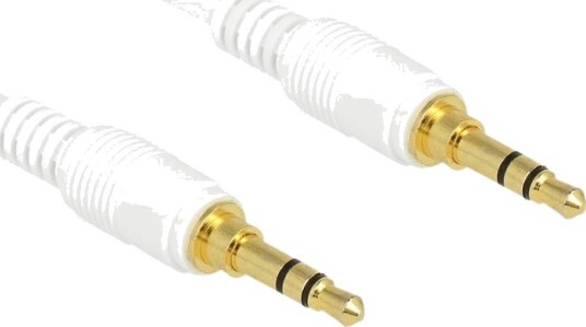 Delock Lydkabel Stereo Minijack-Plugg M Til Stereo Minijack-Plugg M 2,0 M Hvit 85550