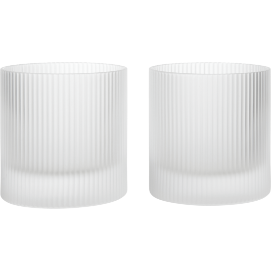 Ferm Living Ripple Tumblerglass 2 pk Frosted