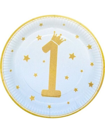 8 stk Papptallerkener 23 cm 1 Årsfest