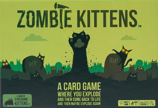 Zombie Kittens - Skrekk Kortspill fra Exploding Kittens for Barn