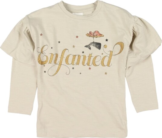 En Fant Genser Beige m. Trykk/Gull En Fant 62 Genser