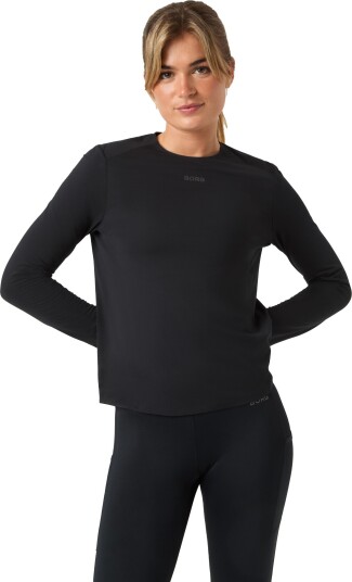 Björn Borg Women"s Borg Running Feather Long Sleeve T-Shirt Black Beauty L Björn Borg Women"s Borg Running Feather Long Sleeve T-Shirt Black Beauty L