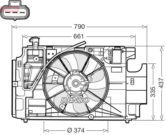 Kjølevifte DENSO DER50004