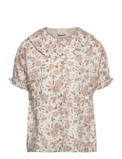 En Fant Shirt Flower Woven Pink 104