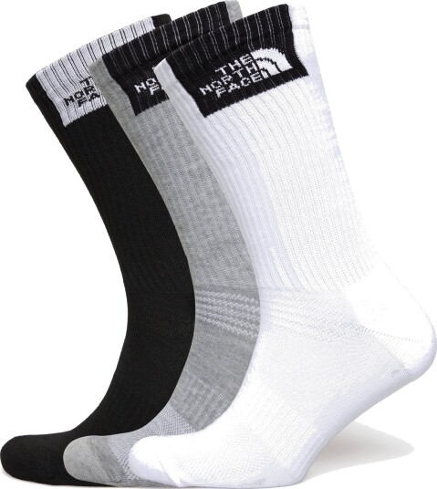 The North Face Multi Sport Fine Box Cush Crew Sock 3P   White   44 46