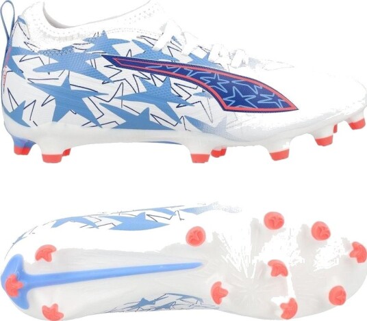 PUMA Ultra 6 Match Fg/ag Christian Pulisic X Kidsuper PUMA White/pink Lilac/dusky Blue Barn Limited Edition størrelse 37½