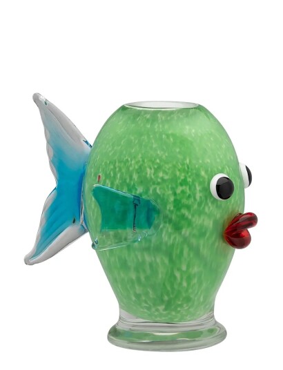 Anna + Nina Something Fishy Vase - Green - ONE SIZE