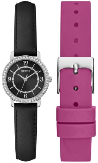 Guess Dameklokke GW0643L1 Melody Sort/Gummi Ø28 mm