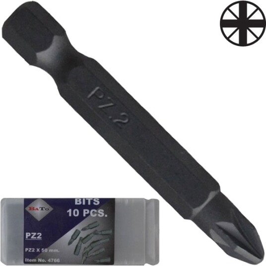 BATO 1/4" Bits Pz3 x 50mm. 10 stk. pk.