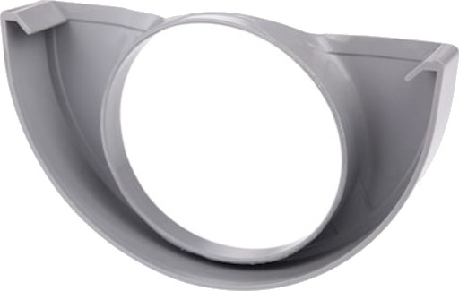 Plastmo endefeste 12" med Ø90mm hull, grå