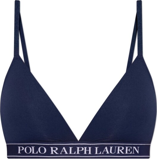 Polo Ralph Lauren Intimates Logo Band Triangle Bralette Navy M Polo Ralph Lauren Intimates Logo Band Triangle Bralette Navy M