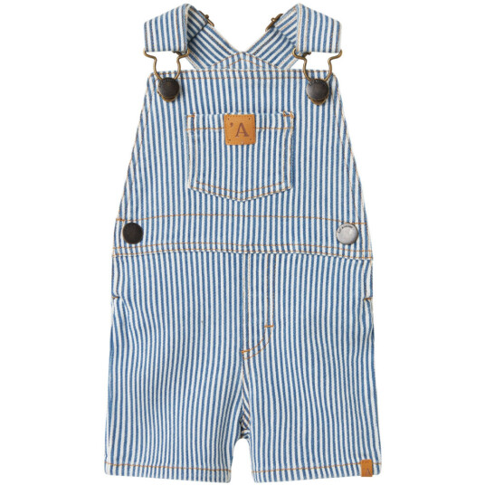 Lil Atelier Lil’ Atelier Halfdan shorts overall – zen blue/coconut milk 74