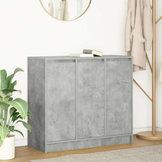  Skjenk betonggrå 85x34x76 cm konstruert tre
