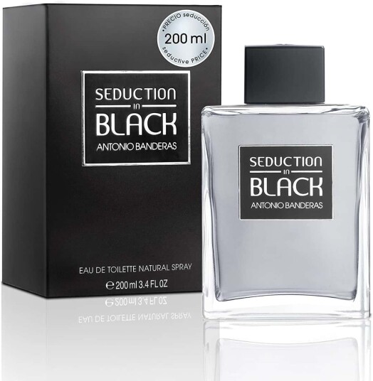 Antonio Banderas Seduction In Black Eau de Toilette 200ml for Men - Elegant Duft med Mysk og Bergamott Antonio Banderas Seduction In Black Eau de Toilette 200ml for Men - Elegant Duft med Mysk og Bergamott