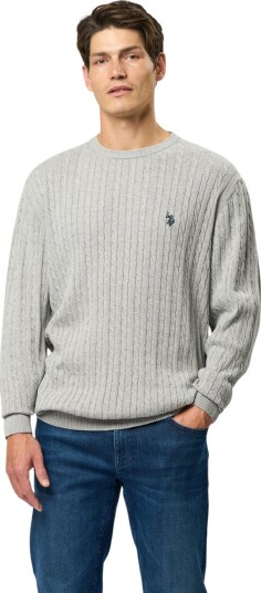 U.S. Polo Assn. Mads Reg Cot Uspa M Knit - Grey - L