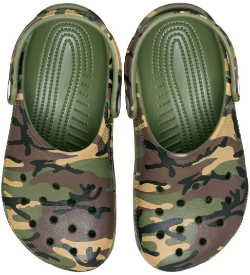 Crocs Army Green/Multi Classic Camouflage Clog 37 38