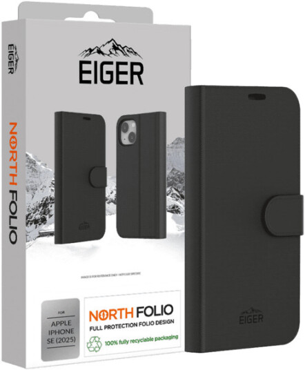 Eiger North Folio Etui for iPhone 16e Svart
