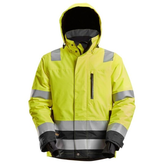 Snickers 1132 Vinterjakke, HiVis kl.3 Mann, Str. M, HiVis Gul/Sort Snickers 1132 Vinterjakke, HiVis kl.3 Mann, Str. M, HiVis Gul/Sort