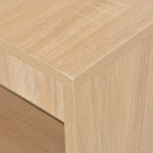 vidaXL Barbord med hylle eik 110x50x103 cm