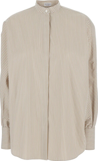 Brunello Cucinelli Dame Bluser & Skjorter Beige S, Brunello Cucinelli Dame Bluser & Skjorter Beige S,
