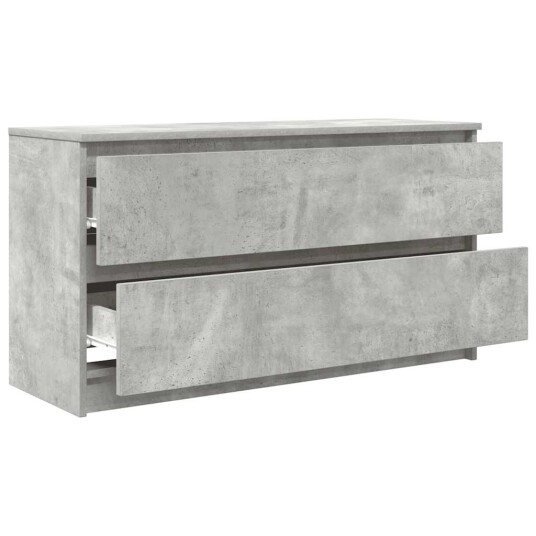 TV benk betonggrå 100x35x54 cm konstruert tre