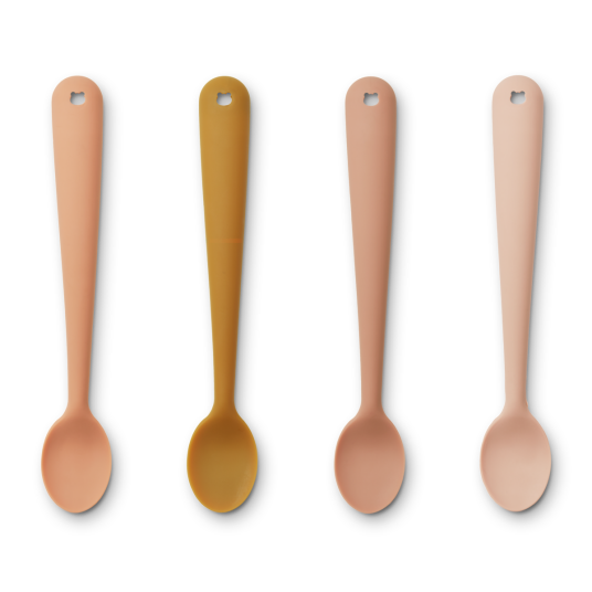 Liewood Siv Silikon Feeding Skje 4Pack Tuscany Rose
