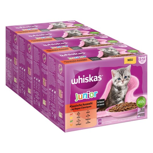 Whiskas Megapakke Junior 96 X 85 G Porsjonsposer Klassisk Utvalg I Saus Whiskas Megapakke Junior 96 X 85 G Porsjonsposer Klassisk Utvalg I Saus