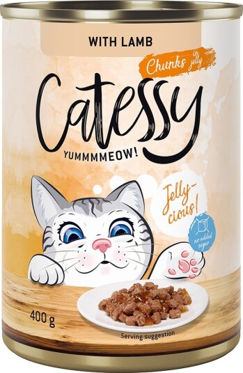 Catessy Våtfôr Biter I Saus Eller Gelè Med I Gelè Lam 48 X 400 G Catessy Våtfôr Biter I Saus Eller Gelè Med I Gelè Lam 48 X 400 G