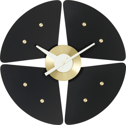 Petal Veggklokke Ø44,8 cm Sort / Messing