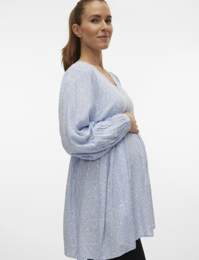 Mamalicious Mlkamilla Lia L/S Wo Tunic 2F A. - Blue - S
