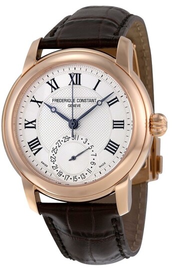 Frederique Constant Herreklokke FC 710MC4H4 Classics Sølvfarget/Lær Frederique Constant Herreklokke FC 710MC4H4 Classics Sølvfarget/Lær