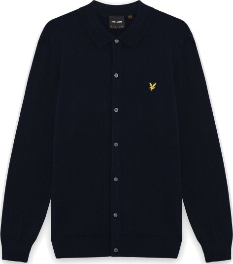 Lyle & Scott Cotton Merino Knitted Shirt Navy XL