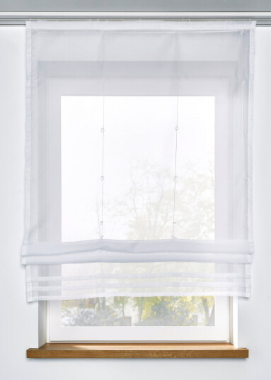 bonprix Liftgardin Lea 5 (H/B: 155/140 cm),3 (H/B: 155/100 cm),1 (H/B: 155/60 cm),2 (H/B: 155/80 cm),4 (H/B: 155/120 cm) hvit