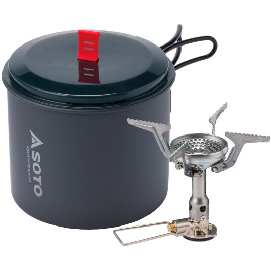 Soto Amicus gassbrenner + New River Pot Combo sett Soto Amicus gassbrenner + New River Pot Combo sett
