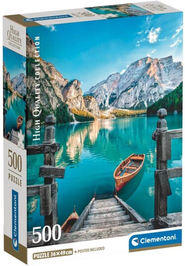 Clementoni puslespill 500 brikker Braies-innsjøen