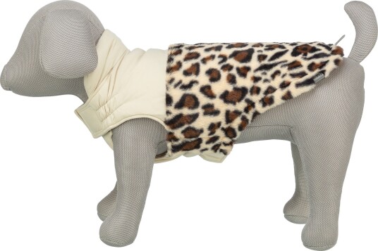 Trixie Ajou Vinter Hundejakke 21cm i Cream/Leo, Str. 2XS