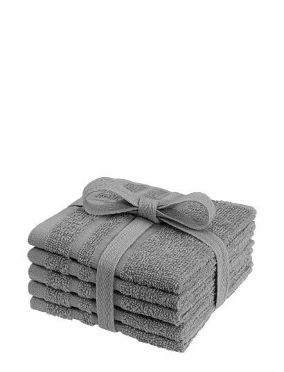 Borganäs Of Sweden Basic Terry Cloths 25x25 Cm Sand Grey 5 Pack 25x25cm