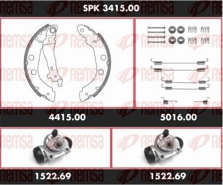 Bremsesett trommebremse REMSA SPK 3415.00