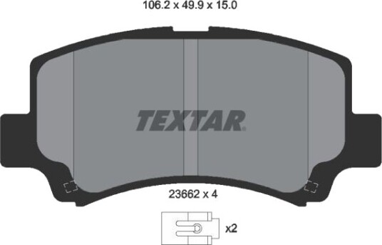 TEXTAR 2366201 Bremseklosser TEXTAR 2366201 Bremseklosser