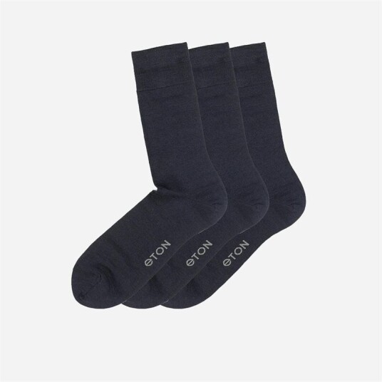 Eton by Syversen 3 Pack Fine Wool Plain - Dark Blue