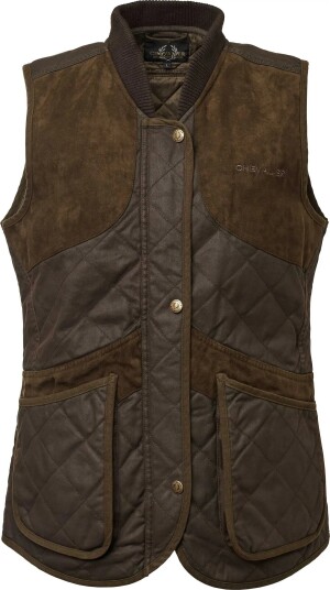 Chevalier Women's Vintage Dogsport Vest Leather Brown 36W, Leather Brown Chevalier Women's Vintage Dogsport Vest Leather Brown 36W, Leather Brown