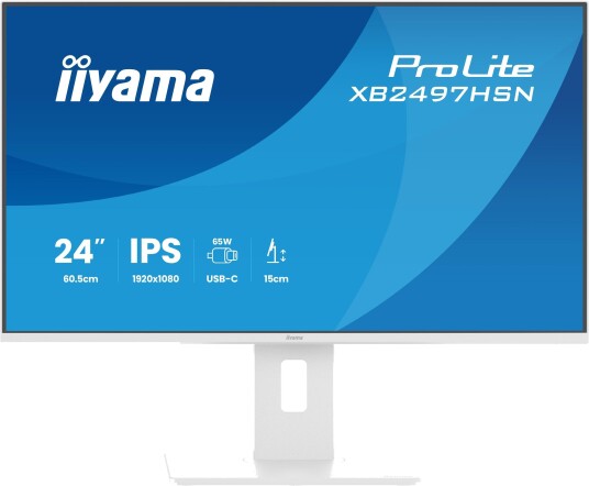 iiyama XB2497HSN-W1 24" Full HD IPS USB-C Business Monitor White iiyama XB2497HSN-W1 24" Full HD IPS USB-C Business Monitor White