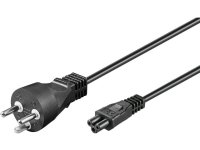 MicroConnect - Strømkabel - Type K (han) til IEC 60320 C5 - AC 250 V - 2.5 A - 1.8 m - sort