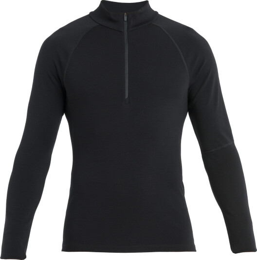 Icebreaker Men's Merino 300 MerinoFine Polar Long Sleeve Half Zip Black XXL