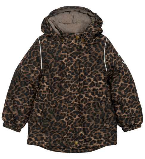 mikk-line Winter Jacket Waist Aop Brown 80